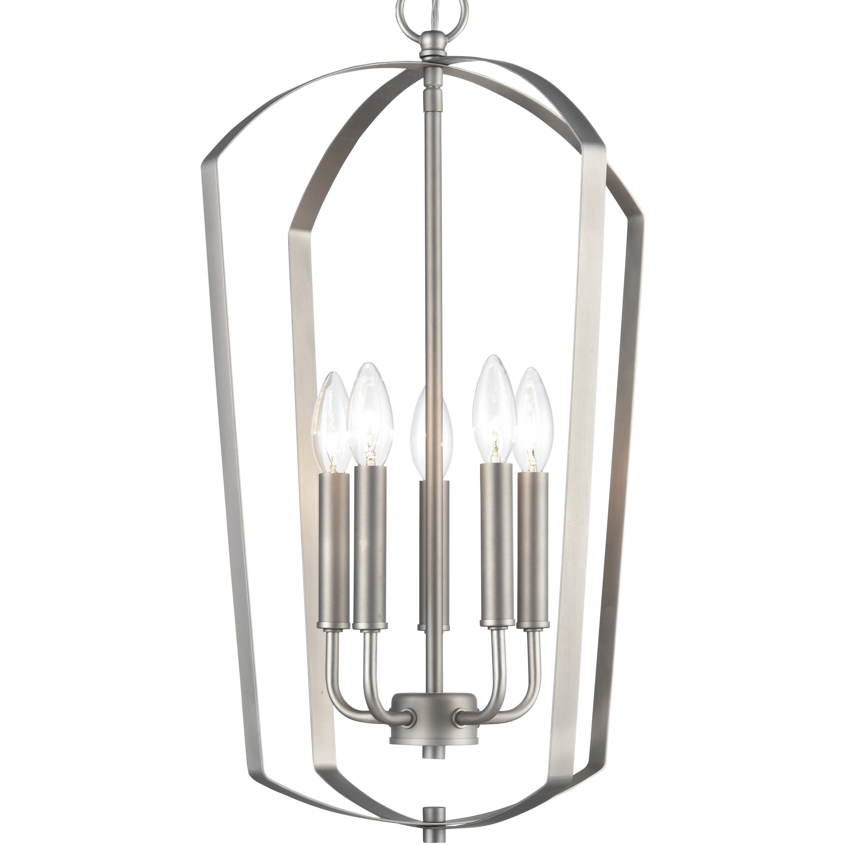 Ivey Lake 5 Light 15.75 inch Satin Nickel Pendant Ceiling Light